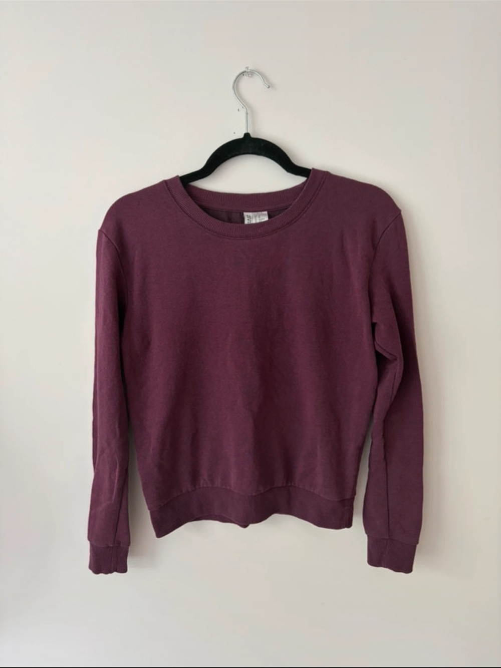 Plum Maroon Crewneck Sweater Sweatshirt H&M